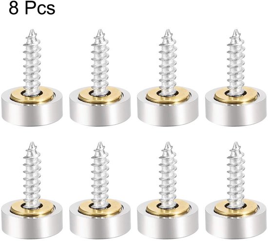 Schrauben Mit Spiegelglanz – Zierkappen – Möbelbeschläge – Gebürsteter Stahl – 10 Mm
