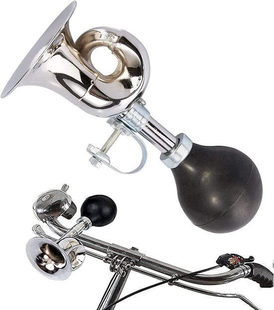 Retro-fahrradklingel – 2-teilig (schwarz/silber) – Universelles Metall – Lenkermontage – Retro-design