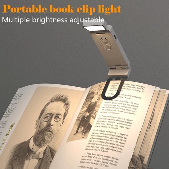 Mini-taschenlampe, Multifunktional, Wiederaufladbar, Geeignet Für Studentenwohnheime, Tragbare Leselampe Mit Clip, Lesezeichenlampe.