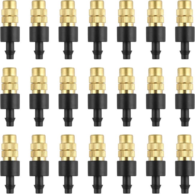 30 Messingdüsen, Verstellbare Kupfer-tropfbewässerungs-zerstäuberdüsen 4/7 Mm Mini-sprinkler Zur Gartenkühlung.