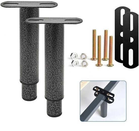 Möbelfüße, Ersatzbettfüße, Metallverbinder, Verstellbare Bettfüße, Universelle Lattenroste Für Kleiderschränke Und Sofas, 18–33 Cm, 2er-pack