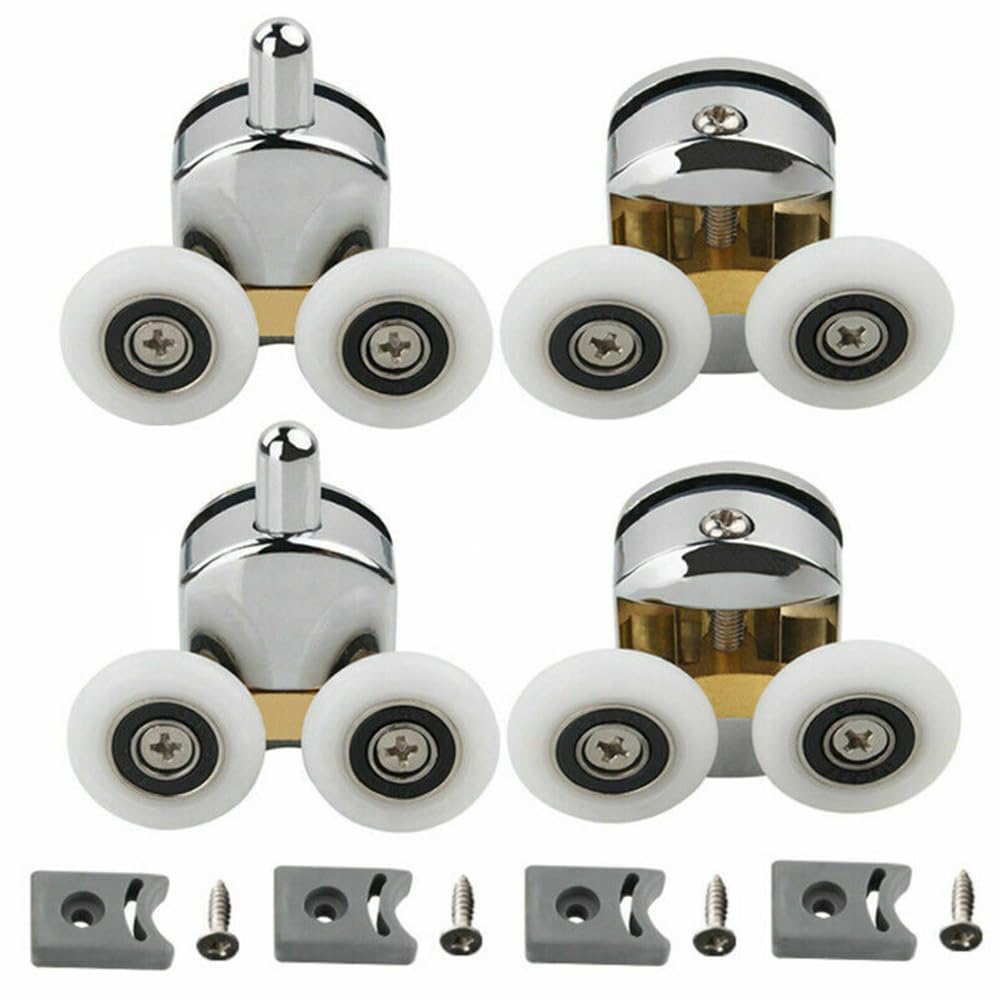 Gebogene Duschkabinenrollen, 23 Mm Ersatz-schiebetürrollen Für Duschen Mit Anschlagpuffer Und Schrauben, 4–6 Mm Glas-badezimmertüren