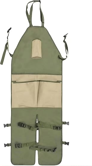 Gartenschürze, Ernteschürze Mit Taschen, Wasserdicht, Verstellbar, Verstärkte Knie, Geeignet Zum Rasenmähen – Khaki