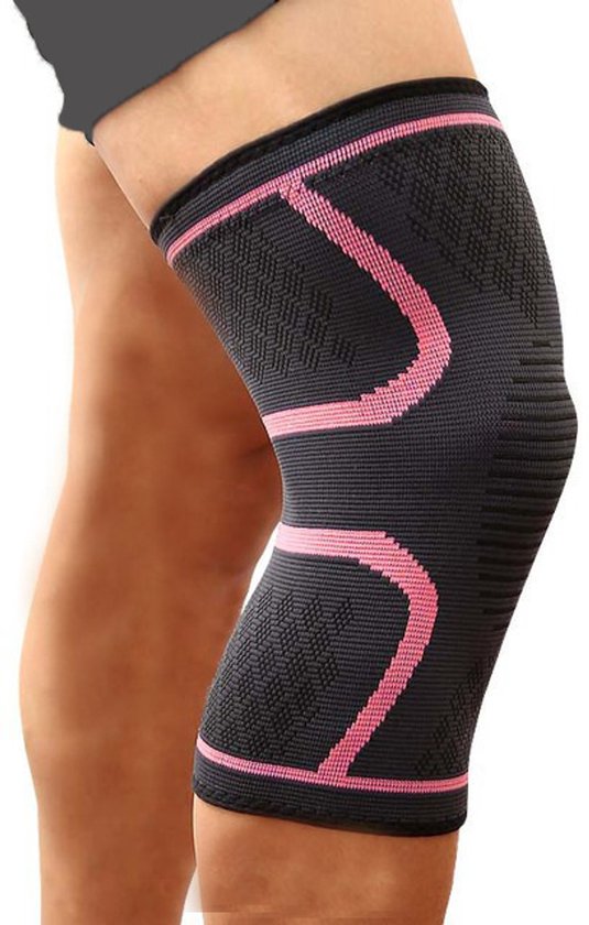 Pinkfarbene Kniebandagen Mit Kompressionswirkung, Rutschfeste, Atmungsaktive Und Leichte Nylon-kniebandagen Für Sport, Größe S, 1er-pack.