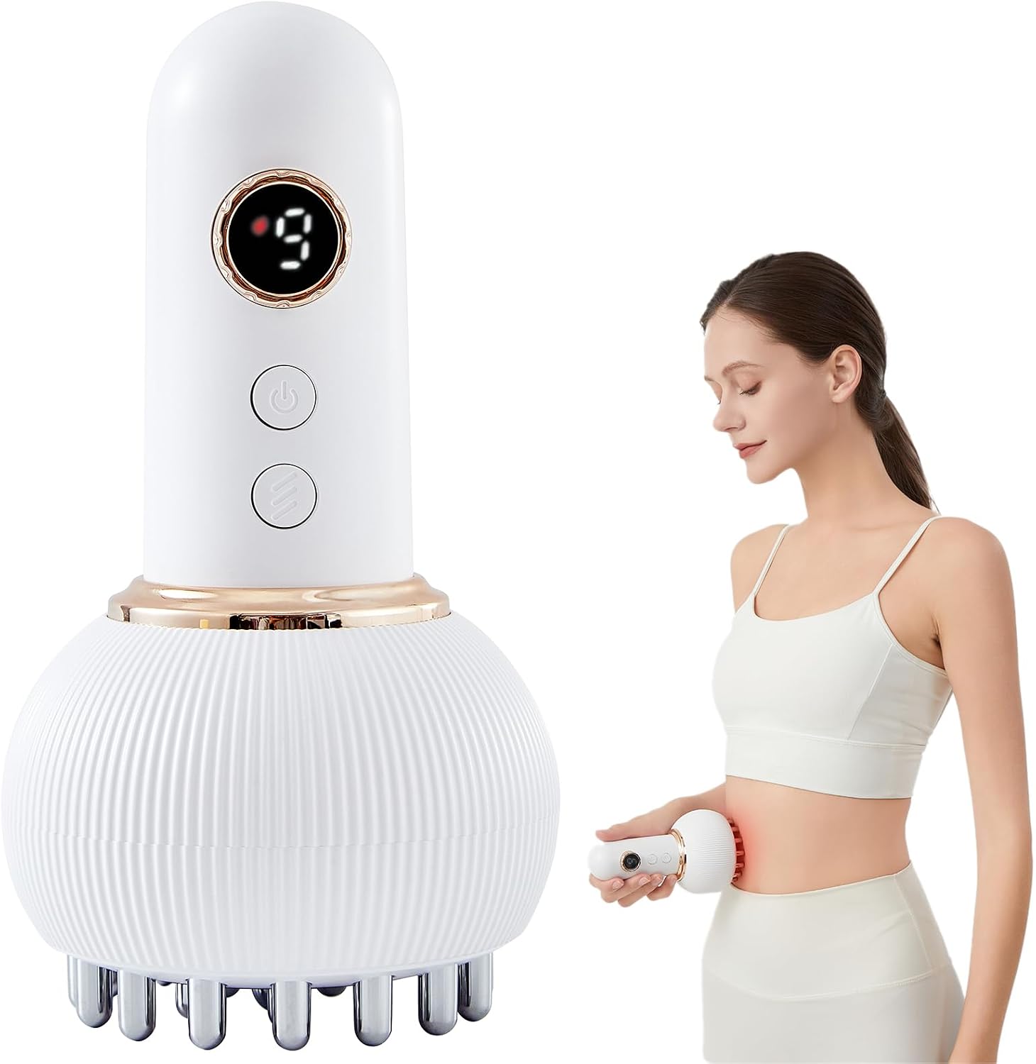 Arme, Wärme, Licht, Beine Und Vibration Hilft, Dehnungsstreifen Und Cellulite Zu Reduzieren Körperformungsgerät Mit Mikrostrom Für Bauch Und Beine.