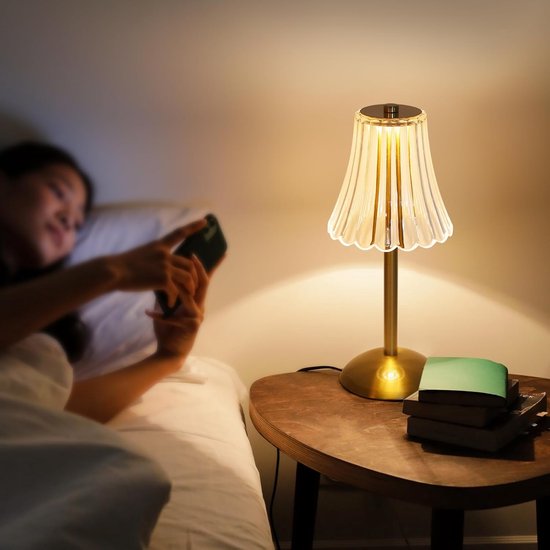 Schreibtischlampe Im Retro-stil Mit Dreifarbiger Touch-led-beleuchtung.