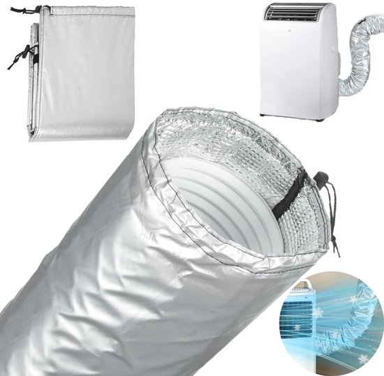 Schutzschlauch Für Klimaanlagen – Schall- Und Wärmedämmung – Energiesparend & Staubschutz – Verstellbare Länge – 131,2 X 26,5 Cm