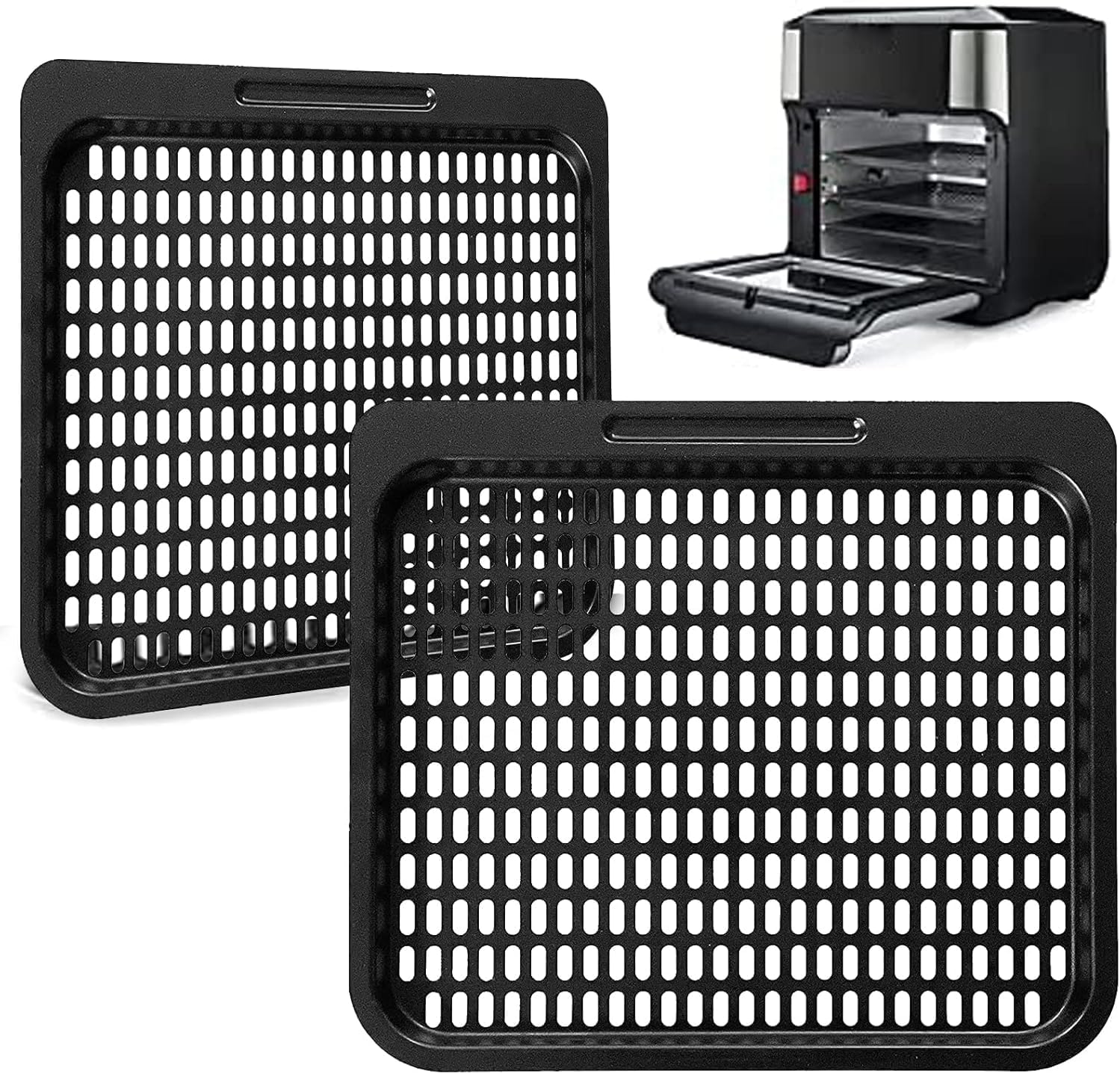 Kochbleche Für Die Instant Vortex Plus 10-quart-heißluftfritteuse, 2er-pack Antihaftbeschichtete Ersatzroste, Backbleche, Knusprige Teller, Spülmaschinenfest.