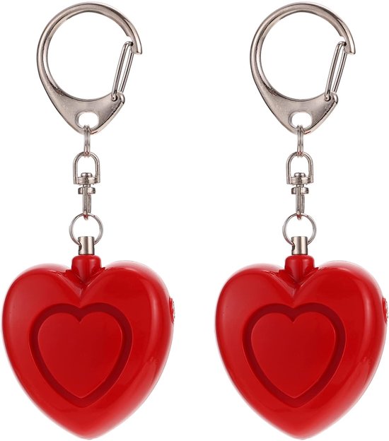 Persönlicher Taschenalarm – 2 Stück – Mit Taschenlampe – Schlüsselanhänger – Panikalarm – Sicherheitsalarmknopf – Selbstverteidigungssirene – Für Frauen