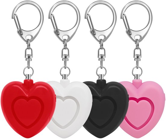Persönlicher Taschenalarm – 5 Stück – Mit Taschenlampe, Schlüsselanhänger, Panikalarm, Sicherheitsalarmknopf, Selbstverteidigungssirene – Für Frauen
