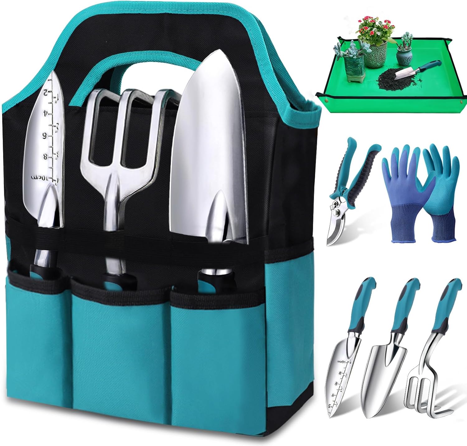 7-teiliges Garten-geschenkset Für Damen Und Herren, Rostfreies Edelstahl- Und Aluminiumlegierungs-handwerkzeugset