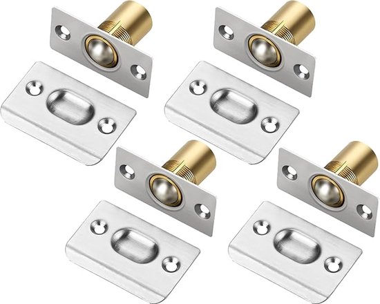 4er-pack Silberne Innentürschlösser Und Sicherheitsriegel Mit Schrauben Für Badezimmer Und Küchen