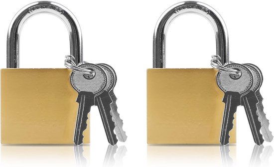 Kleines Vorhängeschloss, 2 Stück – Mit Schlüssel, 30 Mm, Für Koffer, Schließfach