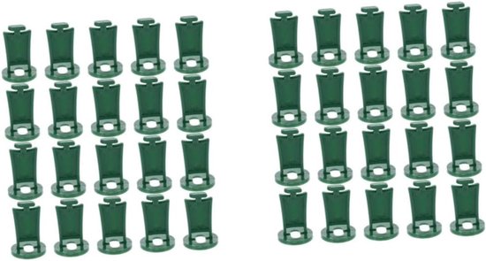 2 Sets Befestigungsclips Für Schattiernetzmasten – Pflanzenhaken – Garten-set – Gartenbau-sets – Kleiderbügel – Aus Pp – Grün – 50 Stück 2