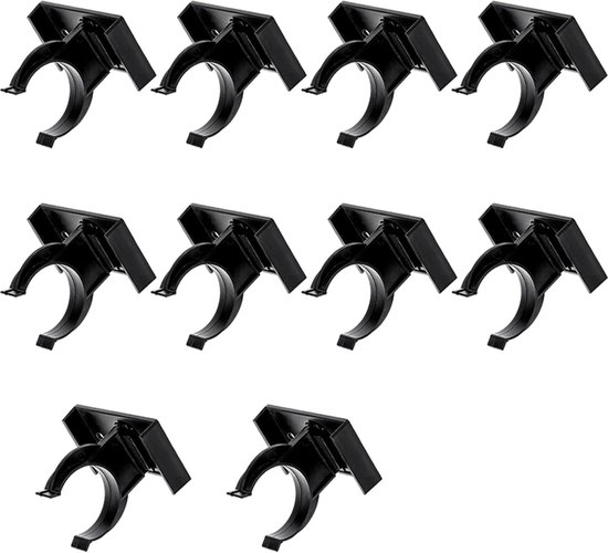Sockelleistenclips, 10 Stück, Küchensockelhaken, Polypropylen, Kunststoff, Küche, Für Schrankfüße Mit Einem Durchmesser Von 2,6–2,8 Cm (ø 27 Mm), Schwarz