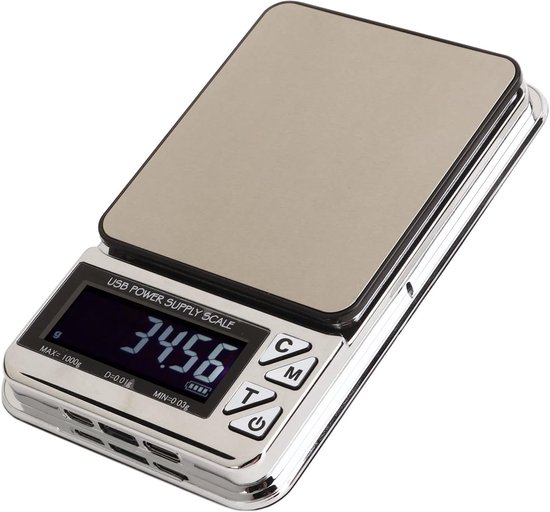 Digitale Küchenwaage, Hochpräzise, Per Usb Aufladbare Mini-taschenwaage, 1 Kg 0,01 G, 7 Stück, Für Küchen