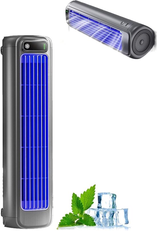 Originaler Kabelloser Wandventilator, Drei Windstufen, Leise Und Tragbar, Grau