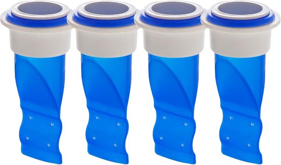 4er-packung Universelle Silikon-bodenablaufventile Mit Rückflussschutz (blau), Einseitig Auslaufsichere Abflussdichtungen.