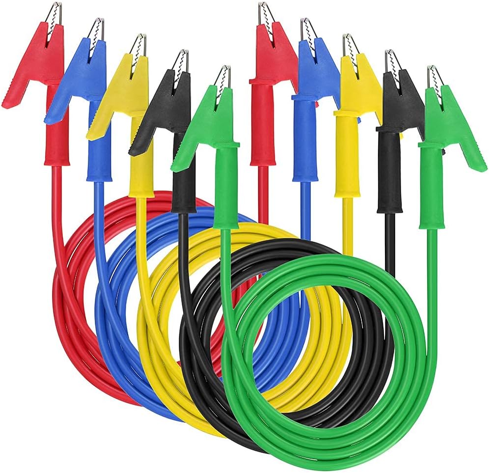 Elektrisches Prüfkabelset Mit Krokodilklemmen Und Robustem 15a-stecker.