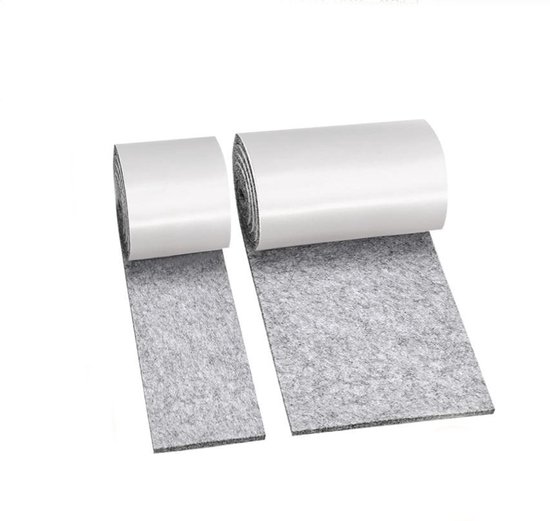 2 Rollen (10/5 X 100 Cm) Graue, Selbstklebende Filz-möbel- Und Bodenschutzstreifen