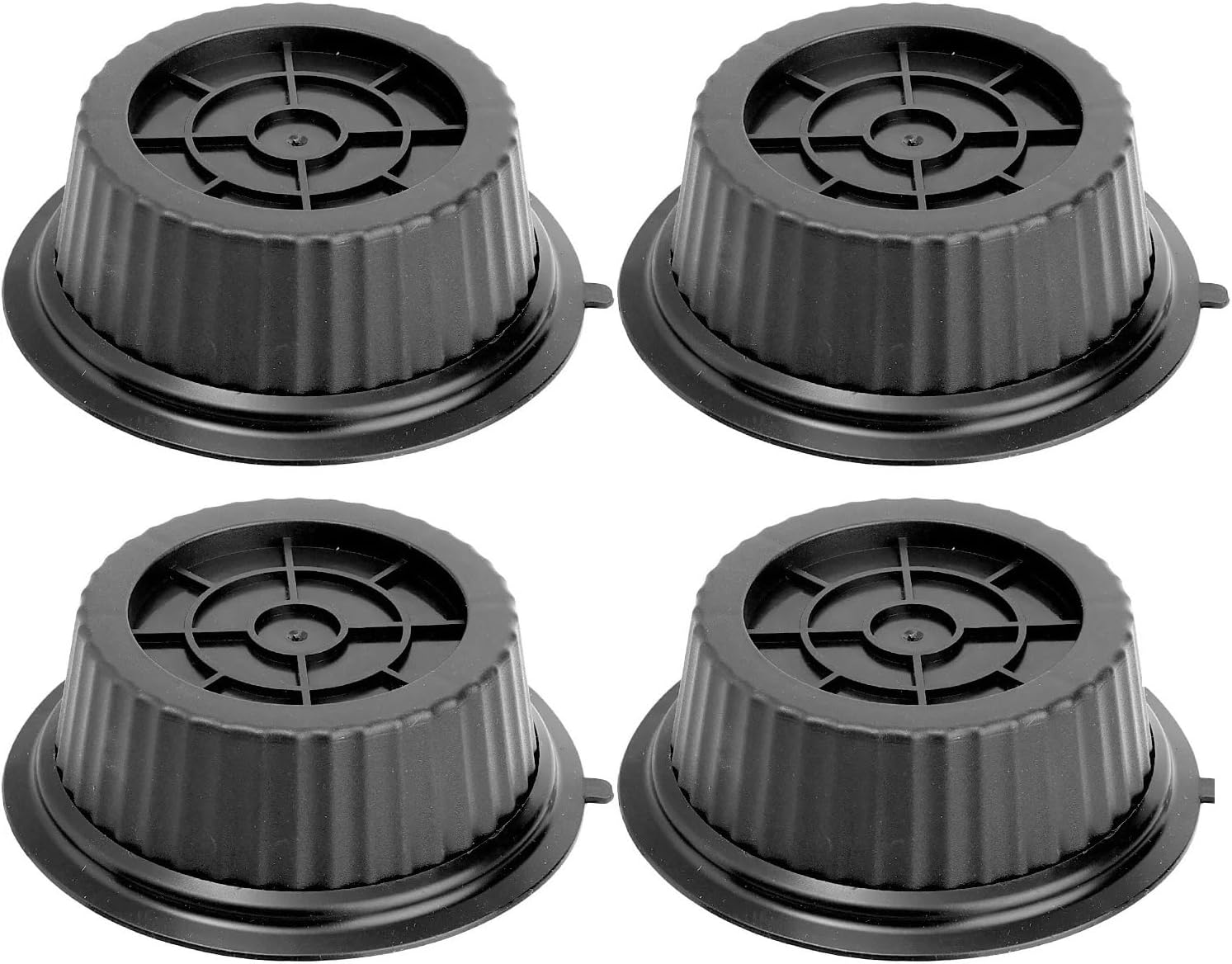 Universeller Waschmaschinenständer, Vibrationsdämpfer, Magnetische Stoßdämpfende Bodenplatte, Rutschfeste Matte Für Möbel Und Kühlschränke (schwarz, 8-teilig)