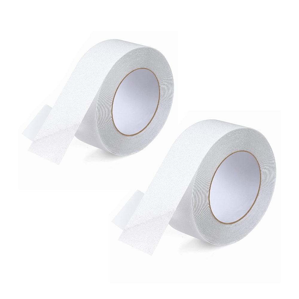 Rutschfestes, Wasserfestes Treppenband (transparent, Kiesstruktur, 5 Cm X 5 M), 2 Rollen