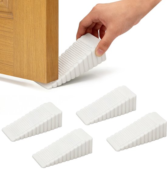 Türstopper Aus Gummi – 4 Stück – 9,6 X 3,95 X 2,85 Cm – Größe M – Rutschfester, Langlebiger Türstopper – Für Alle Arten Von Innen- Und Außenböden