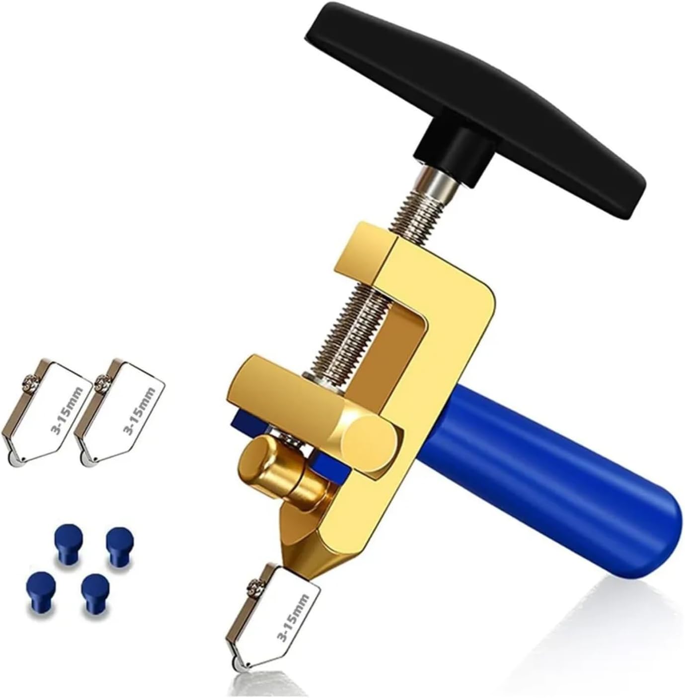 Manueller Fliesen- Und Glasschneider, 2-in-1 Glasschneidwerkzeug, Zum Schneiden Von 3-15 Mm Fliesen, Glas Und Keramik.