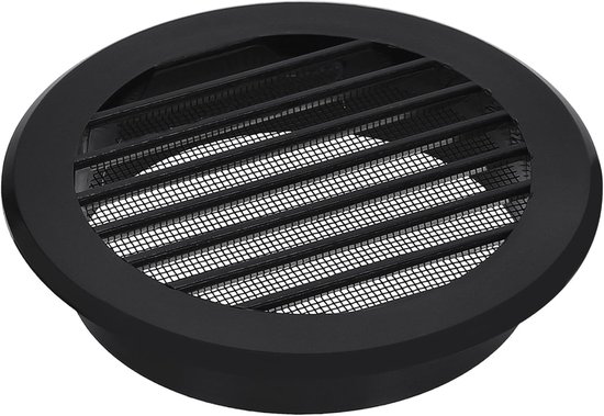 100-mm-lüftungsgitter, Kunststoff, Mit Insektenschutzgitter, Rund, Für Lüftungskanäle/abluft/zuluft.