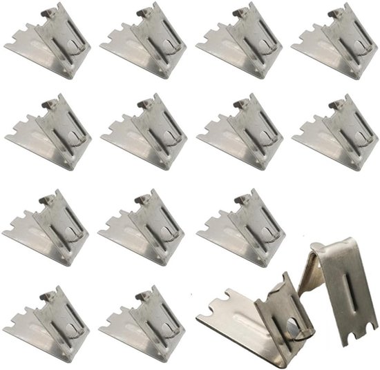 25-teiliges Set: Kühlschrankregalclips, Gefrierschrankregalclips, Kühlschrankregalhalterungen, Edelstahlhaken, Kühlschrankregalklemmen.