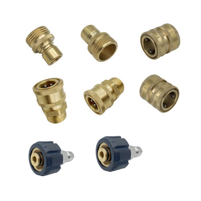 8-teiliges Hochdruckreiniger-zubehörset, Hochdruckreiniger-adapterset, Hochdruckreiniger-adapterset Aus Messing