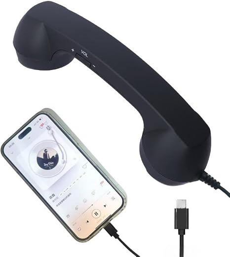 Handy-headset Im Retro-stil – Komfortable Anrufe – Klassische Retro-technologie – Klare Sprachqualität – Einstellbarer Ton – Retro-headset