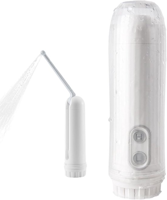 Tragbare Spülflasche, 180° Verstellbar, Batteriebetrieben, 2 Modi, Elektrisch, Für Reisen, Wochenbett, 150 Ml, Weiß