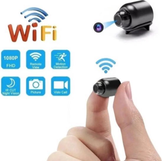 Mini-hd-1080p-wlan-überwachungskamera Mit Loop-aufnahme, Geeignet Für Outdoor, Camping Und Zuhause, Inklusive Schutzhülle