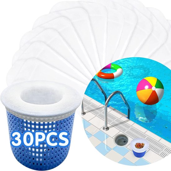 30er-packung Pool-/spa-skimmerfiltersocken – Weiß