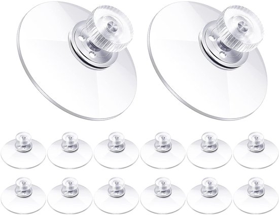 Gewindesaugnapf, Transparenter Saugnapf (50 Mm Durchmesser), Durchsichtiges Pvc-saugpad Mit Starker Haftung, Saugnapfhakenhalter Für Autofenster, 15 Stück