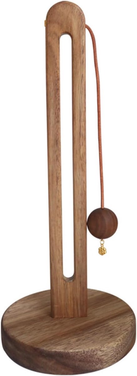 Papierrollenhalter Aus Holz – Rutschfester Holzständer – Küchenrollenhalter – Einhand-papierrollenspender – Küchenaccessoire Im Retro-stil