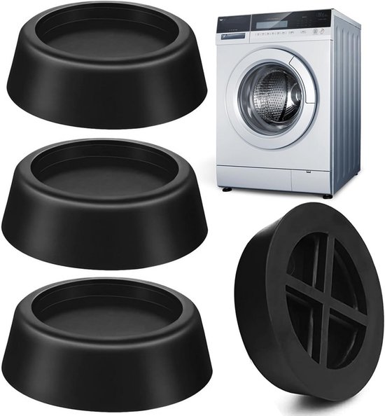 Stoßdämpfende Pads Für Waschmaschine/trockner – Antivibrationsfüße – 4er-pack – Universal – Schalldämmend – Rutschfest – Schwarz