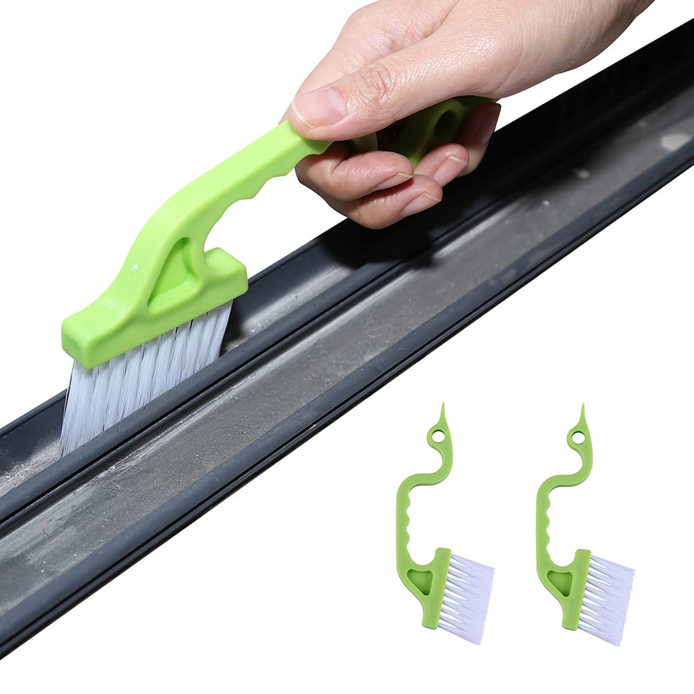 Set Aus 2 Teilen, Handwerkzeug Zum Reinigen Von Rillen Und Spalten, Reinigungsbürste Für Tür- Und Fensterrahmen In Der Küche (grün)