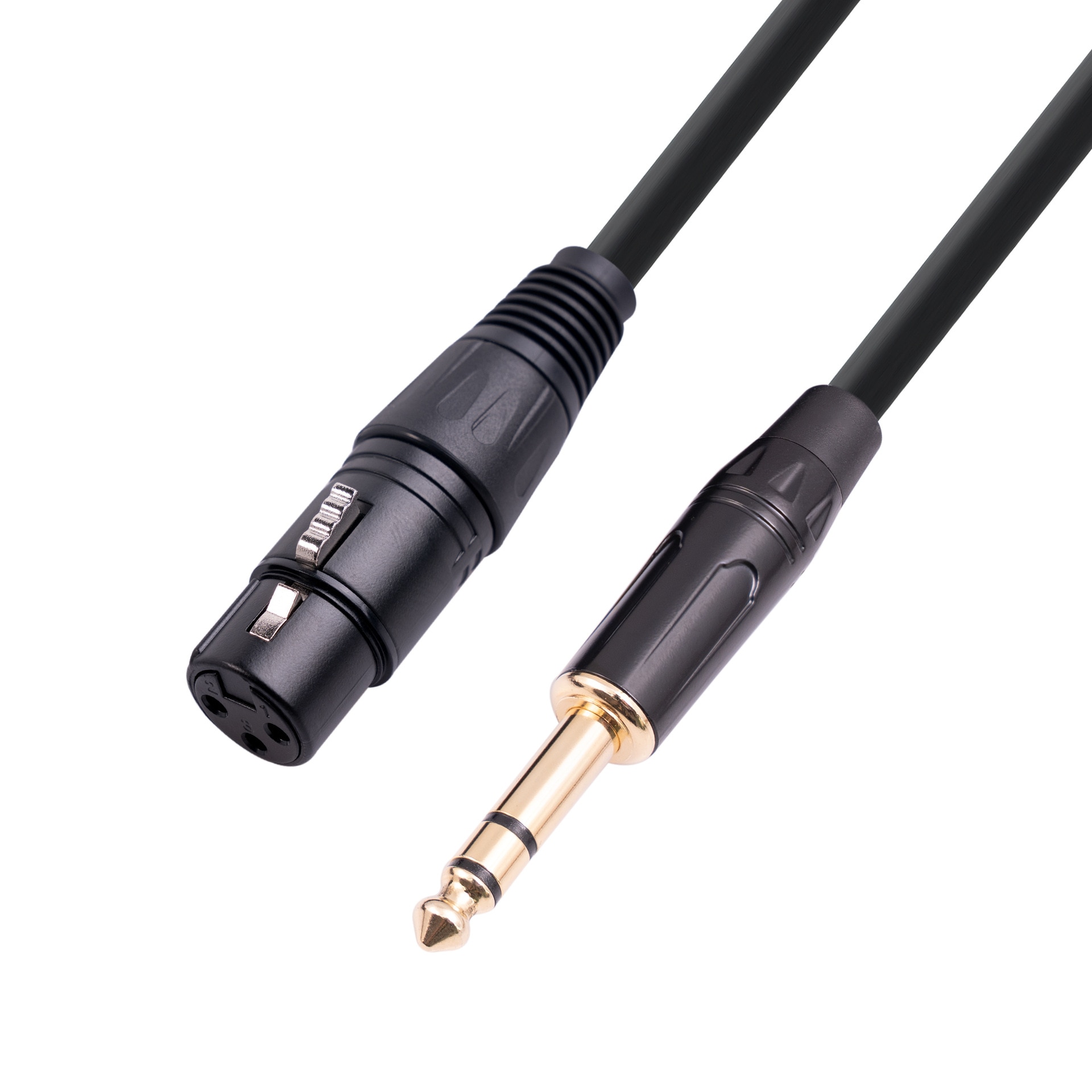 Audiokabel Mit Mikrofon, Xlr-buchse - 6,3-mm-stecker, 10 Meter, Schwarz.