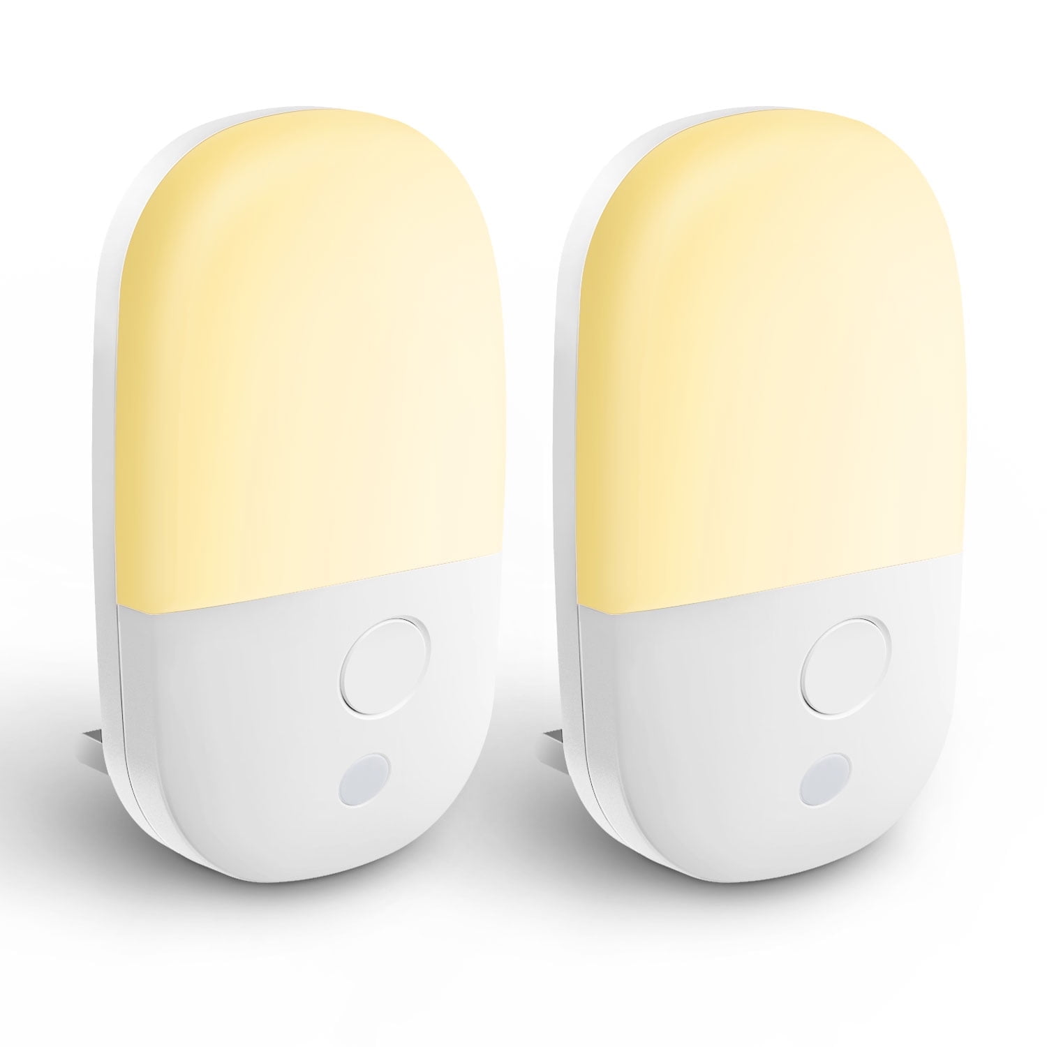 Dimmbares Nachtlicht Mit Sensor Zum Einstecken, Warmweißes Led-licht, 2er-pack, Geeignet Für Schlafzimmer, Badezimmer Und Flure.