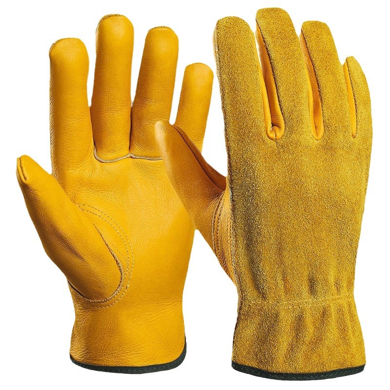 Gartenhandschuhe – Für Damen Und Herren – Robuste, Durchstichfeste Lederhandschuhe – Arbeitshandschuhe Für Schwere Beanspruchung – Ideal Zum Heben – Mit Starkem Griff – Größe L