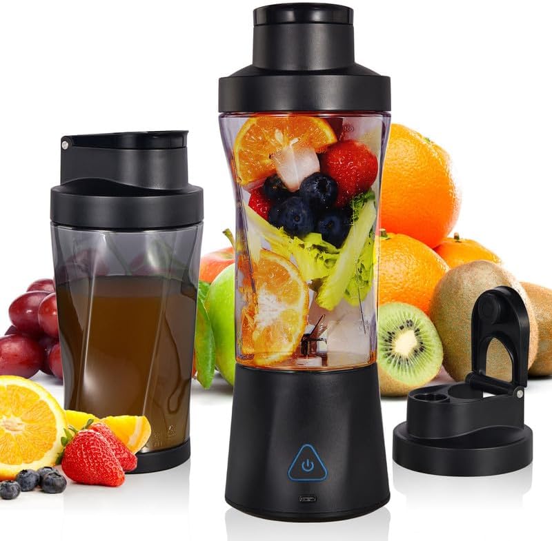 Dieser Kabellose Mini-standmixer Für Den Persönlichen Gebrauch Hat Ein Fassungsvermögen Von Ca. 710 Ml (24 Unzen) Und Eine Leistung Von 360 Watt. Er Eignet Sich Zur Zubereitung Von Smoothies Und Frisc