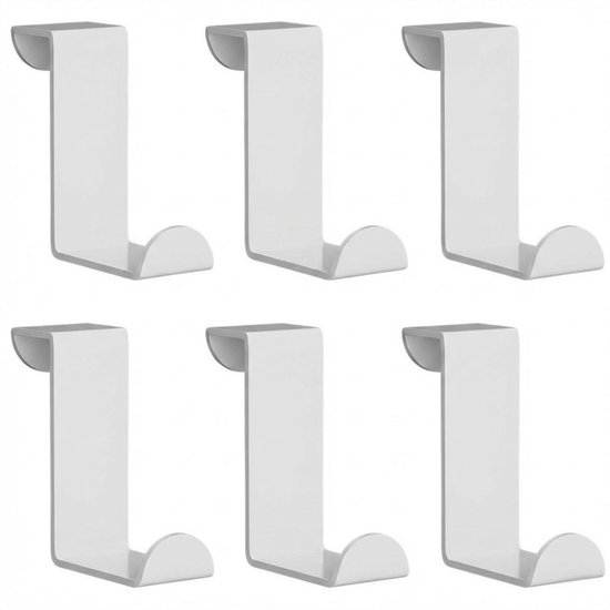 Set Mit 6 Schwarzen Türhaken – Multifunktionale, Robuste Und Langlebige Garderobenhaken – 2 X 4 X 6 Cm