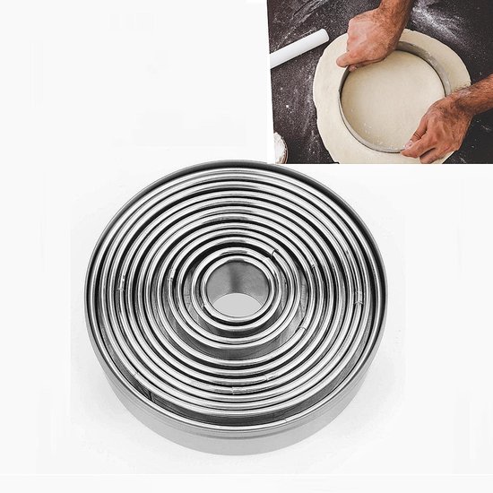 12-teiliges Set Aus Edelstahl-mousse- Und Keksformen In Verschiedenen Größen Für Gebäck Und Snacks (metallisch)