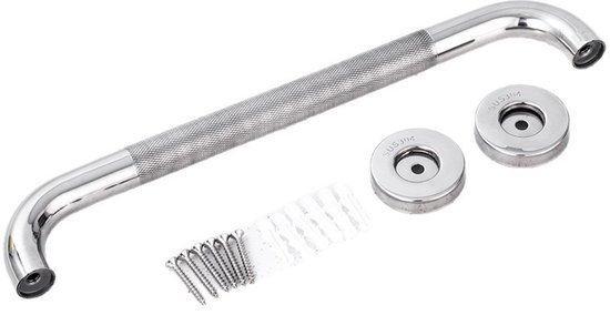 Haltegriffe Fürs Badezimmer – Rutschfeste Handläufe – Edelstahl – 33 X 6 X 3 Cm – Für Badezimmer, Toiletten, Krankenhausflure, Pflegeheime, Treppen – Silber