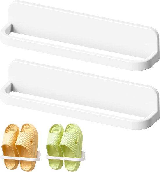 Wandmontiertes Schuhregal, Kein Bohren Erforderlich, Kunststoff-ablagefach, 2-teiliges Set