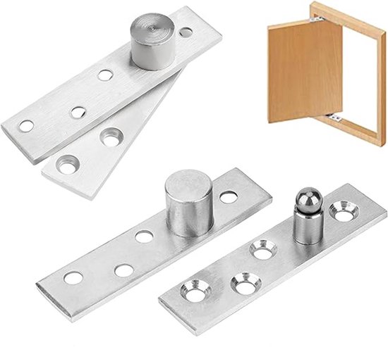 2er-packung 360° Drehbare Silberne Scharniere Für Innenmöbel