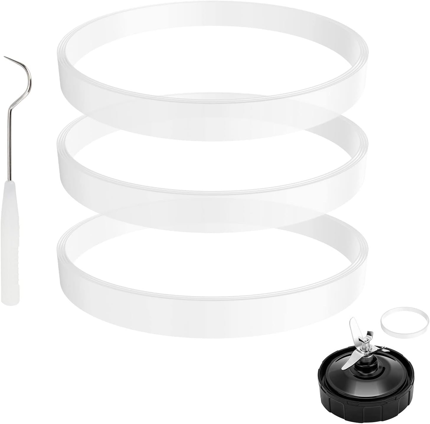 3er-packung Gummidichtungs-ersatzdichtungen Für Nutri Ninja Mixer, Weiße Dichtungsringe, Passend Für Ct680 Bl456-30 Bl480 Bl681a Bl682 (3,94-zoll-dichtungen).