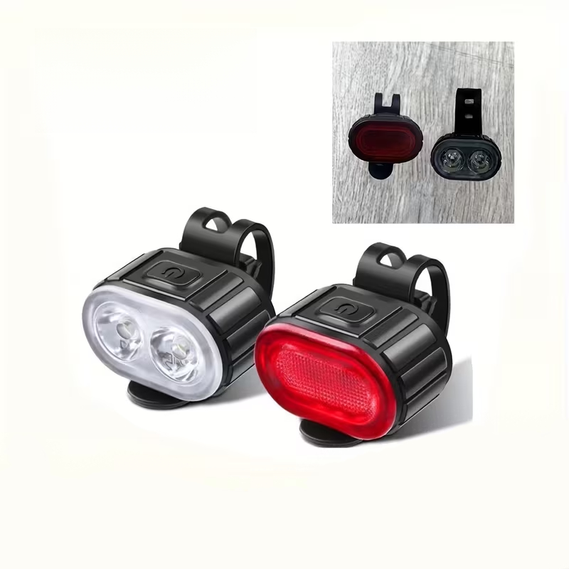 Wiederaufladbares Led-fahrradlicht-set (vorne & Hinten) Mit Usb-anschluss, Multifunktionales Scheinwerfer- Und Rücklicht-zubehör